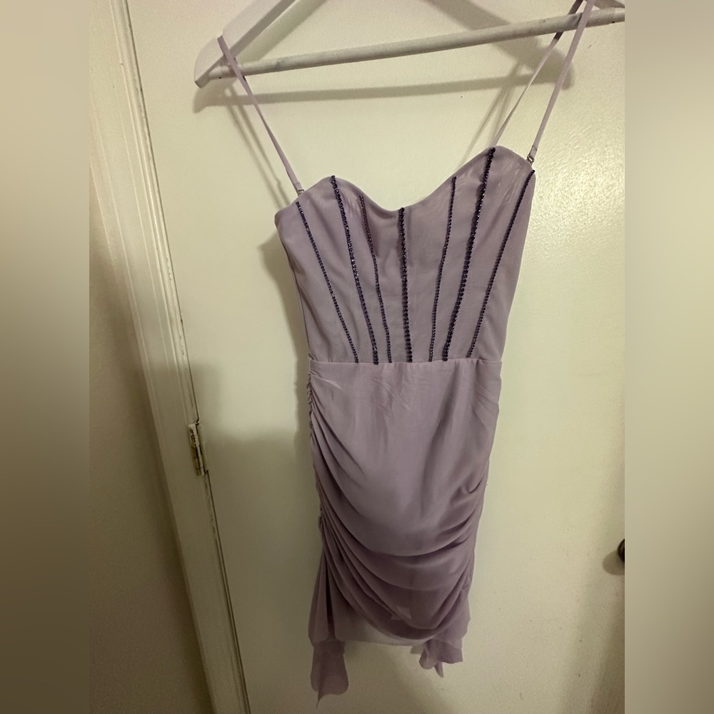 mini side ruched dress